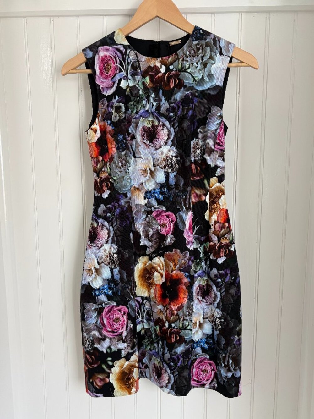 Adam Lippes Black Floral Fit & Flare Sheath Dress Sz 2 NWT Cotton Twill Party